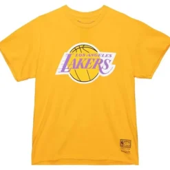 Apparel Mitchell & Ness T-Shirts & Tops-Puff Logo Tee Los Angeles Lakers