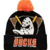 Headwear Mitchell & Ness -Punch Out Pom Knit Anaheim Ducks