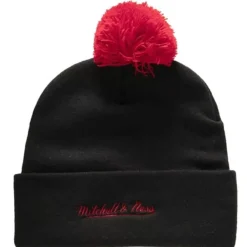 Headwear Mitchell & Ness -Punch Out Pom Knit Chicago Blackhawks