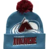 Headwear Mitchell & Ness -Punch Out Pom Knit Colorado Avalanche