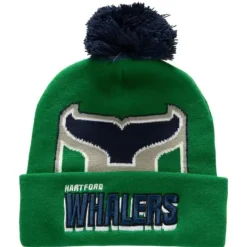 Headwear Mitchell & Ness -Punch Out Pom Knit Hartford Whalers
