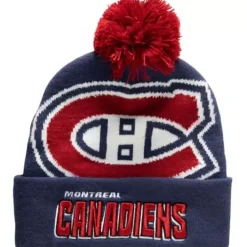 Headwear Mitchell & Ness -Punch Out Pom Knit Montreal Canadiens