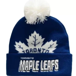Headwear Mitchell & Ness -Punch Out Pom Knit Toronto Maple Leafs