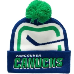 Headwear Mitchell & Ness -Punch Out Pom Knit Vancouver Canucks