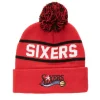Headwear Mitchell & Ness -Reload 2.0 Pom Knit Beanie Philadelphia 76Ers
