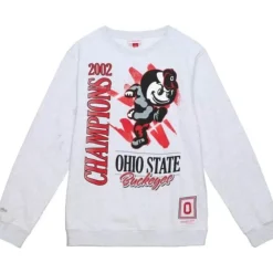 Apparel Mitchell & Ness Hoodies & Sweatshirts-Retro Brush Crew Ohio State