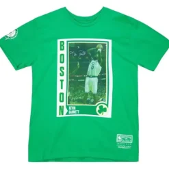 Apparel Mitchell & Ness T-Shirts & Tops-Retro Card Tee Boston Celtics Kevin Garnett
