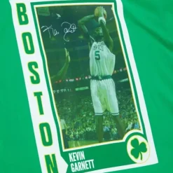 Apparel Mitchell & Ness T-Shirts & Tops-Retro Card Tee Boston Celtics Kevin Garnett