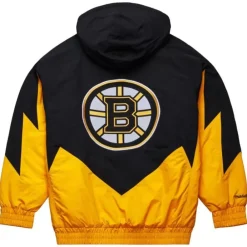 Apparel Mitchell & Ness Jackets & Outerwear-Retro Full Zip Jacket Current Logo Boston Bruins