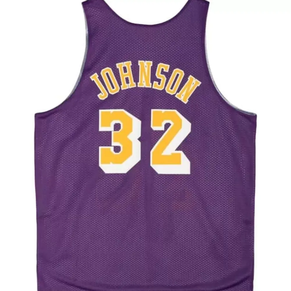 Apparel Mitchell & Ness T-Shirts & Tops-Reversible Mesh Tank Los Angeles Lakers Magic Johnson