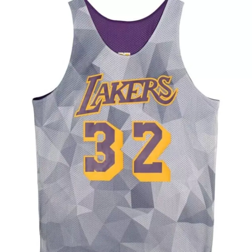 Apparel Mitchell & Ness T-Shirts & Tops-Reversible Mesh Tank Los Angeles Lakers Magic Johnson