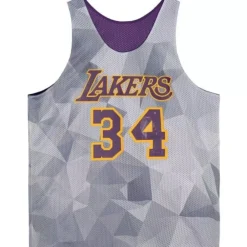 Apparel Mitchell & Ness T-Shirts & Tops-Reversible Mesh Tank Los Angeles Lakers Shaquille O'Neal