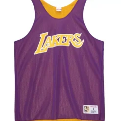 Apparel Mitchell & Ness T-Shirts & Tops-Reversible Mesh Tank Los Angeles Lakers