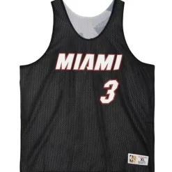 Apparel Mitchell & Ness T-Shirts & Tops-Reversible Mesh Tank Miami Heat Dwyane Wade