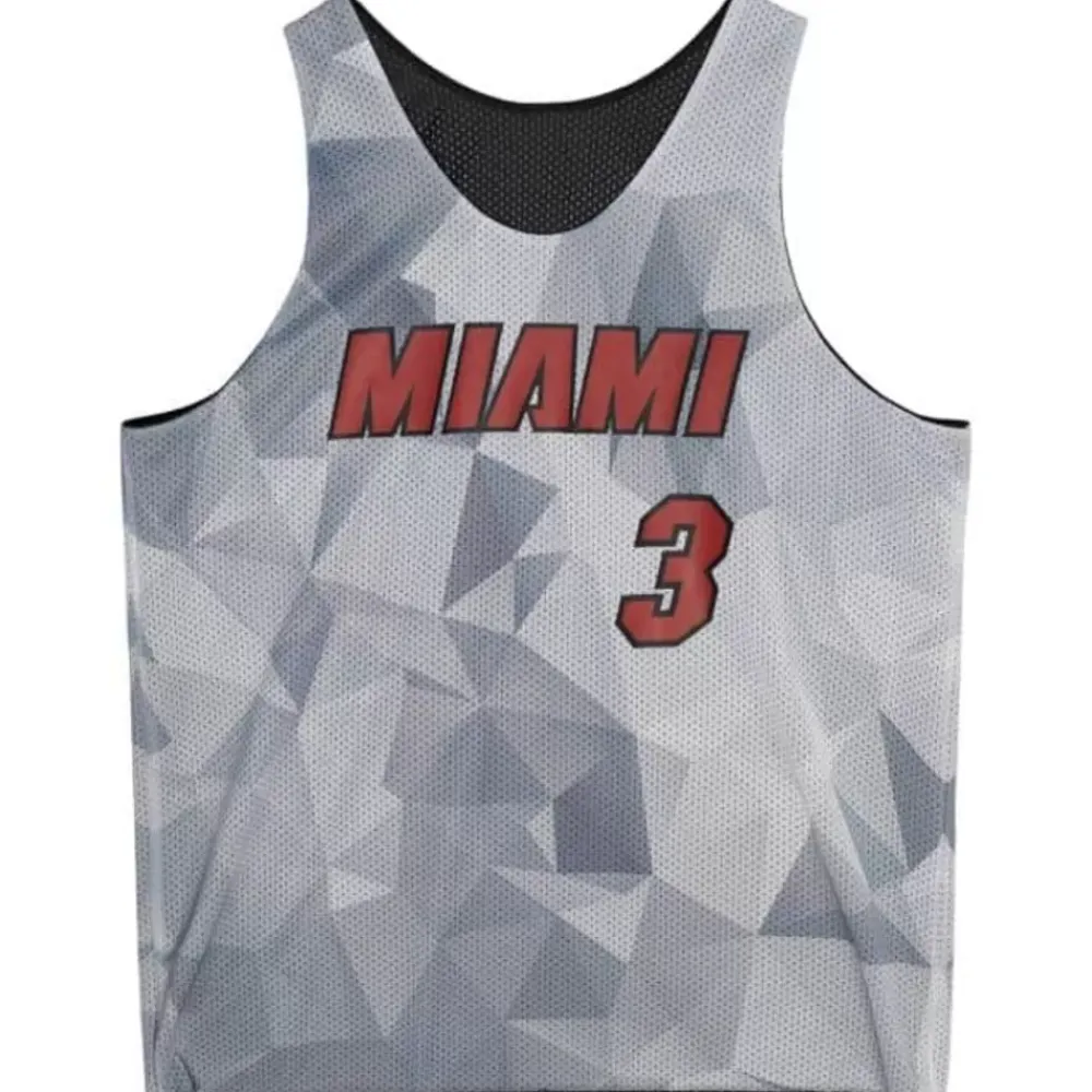 Apparel Mitchell & Ness T-Shirts & Tops-Reversible Mesh Tank Miami Heat Dwyane Wade