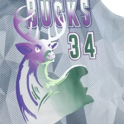 Apparel Mitchell & Ness T-Shirts & Tops-Reversible Mesh Tank Milwaukee Bucks Ray Allen