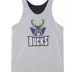 Apparel Mitchell & Ness T-Shirts & Tops-Reversible Mesh Tank Milwaukee Bucks