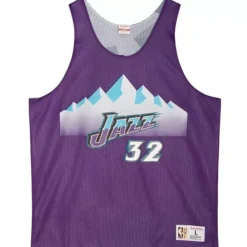Apparel Mitchell & Ness T-Shirts & Tops-Reversible Mesh Tank Utah Jazz Karl Malone