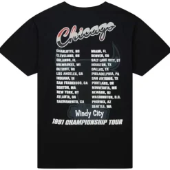 Apparel Mitchell & Ness T-Shirts & Tops-Rock On Tour Ss Tee Hwc Chicago Bulls