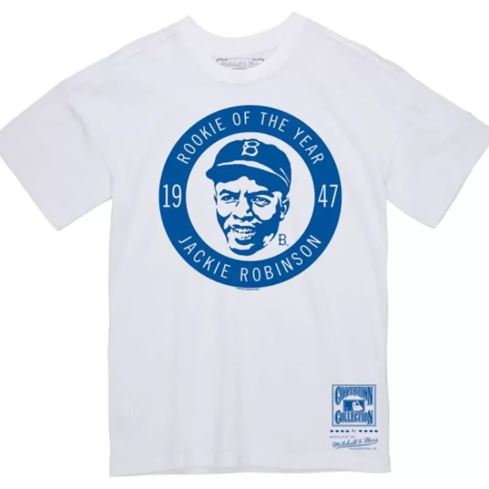 Apparel Mitchell & Ness T-Shirts & Tops-Rookie Tee Los Angeles Dodgers Jackie Robinson