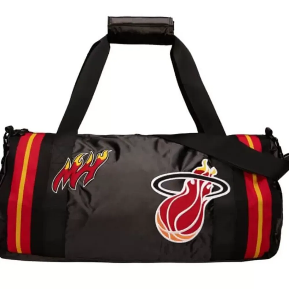 Apparel Mitchell & Ness Accessories-Satin Duffel Bag Miami Heat