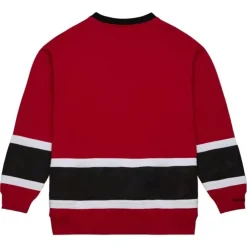Apparel Mitchell & Ness Hoodies & Sweatshirts-Satin Insert Fleece Crew Chicago Blackhawks