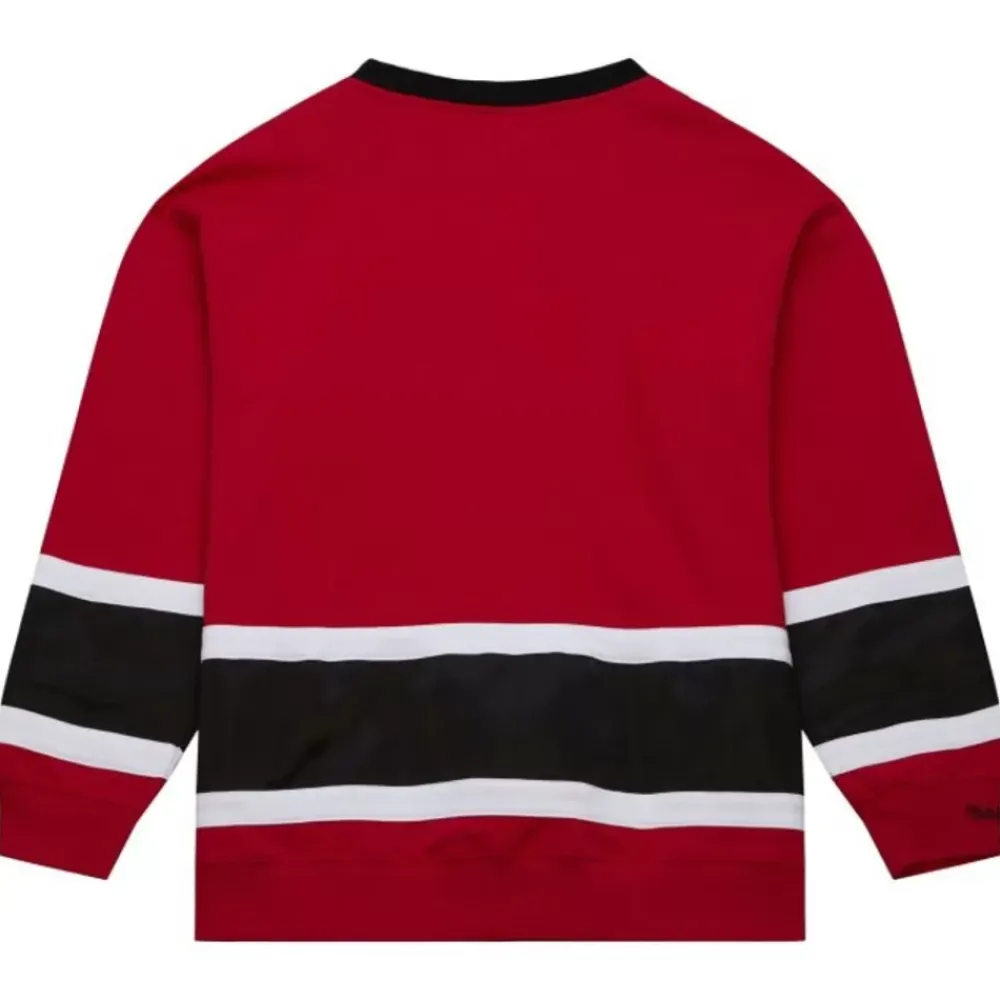 Apparel Mitchell & Ness Hoodies & Sweatshirts-Satin Insert Fleece Crew Kansas City Chiefs