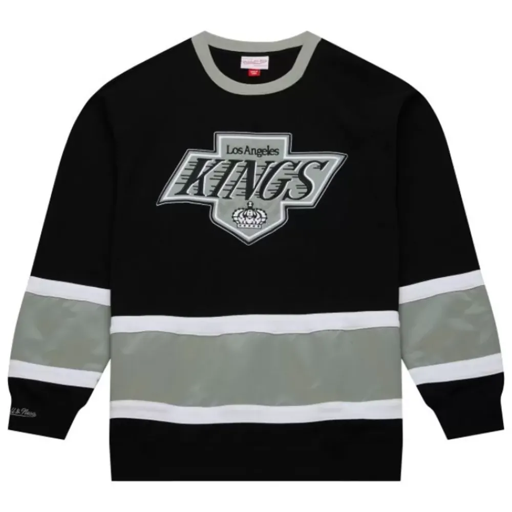 Apparel Mitchell & Ness Hoodies & Sweatshirts-Satin Insert Fleece Crew Los Angeles Kings