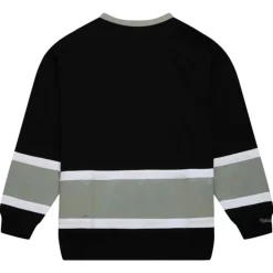 Apparel Mitchell & Ness Hoodies & Sweatshirts-Satin Insert Fleece Crew Oakland Raiders