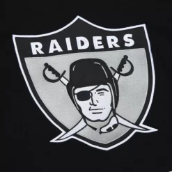 Apparel Mitchell & Ness Hoodies & Sweatshirts-Satin Insert Fleece Crew Oakland Raiders