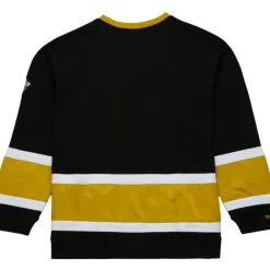 Apparel Mitchell & Ness Hoodies & Sweatshirts-Satin Insert Fleece Crew Current Logo Vegas Golden Knights