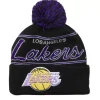 Headwear Mitchell & Ness -Script Pom Beanie Hwc Los Angeles Lakers