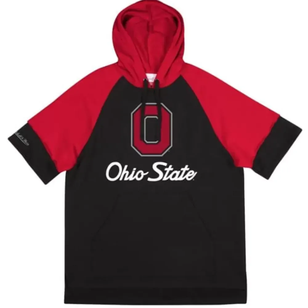 Apparel Mitchell & Ness Hoodies & Sweatshirts-Shortsleeve Fleece Hoodie Ohio State