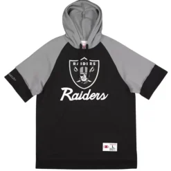 Apparel Mitchell & Ness Hoodies & Sweatshirts-Shortsleeve Fleece Hoodie Oakland Raiders