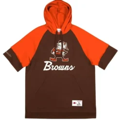 Apparel Mitchell & Ness Hoodies & Sweatshirts-Shortsleeve Fleece Hoodie Cleveland Browns