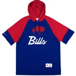 Apparel Mitchell & Ness Hoodies & Sweatshirts-Shortsleeve Fleece Hoodie Buffalo Bills