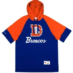 Apparel Mitchell & Ness Hoodies & Sweatshirts-Shortsleeve Fleece Hoodie Denver Broncos