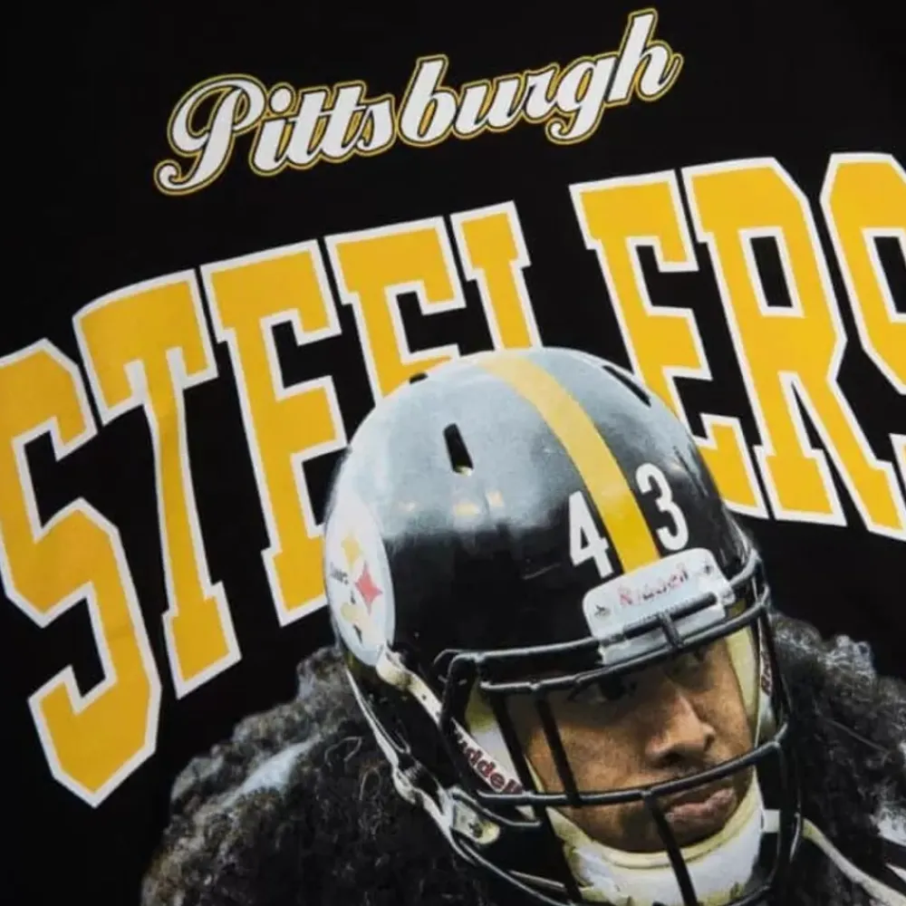 Apparel Mitchell & Ness T-Shirts & Tops-Sideline Name & Number Tee Pittsburgh Steelers 1914 Troy Polamalu