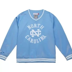 Apparel Mitchell & Ness Jackets & Outerwear-Sideline Pullover Satin Jacket University Of North Carolina