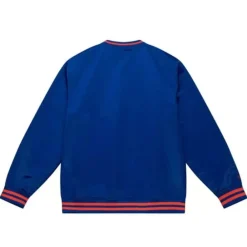 Apparel Mitchell & Ness Jackets & Outerwear-Sideline Pullover Satin Jacket New York Mets