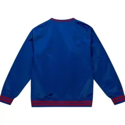 Apparel Mitchell & Ness Jackets & Outerwear-Sideline Pullover Satin Jacket Atlanta Braves