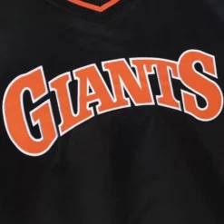 Apparel Mitchell & Ness Jackets & Outerwear-Sideline Pullover Satin Jacket San Francisco Giants