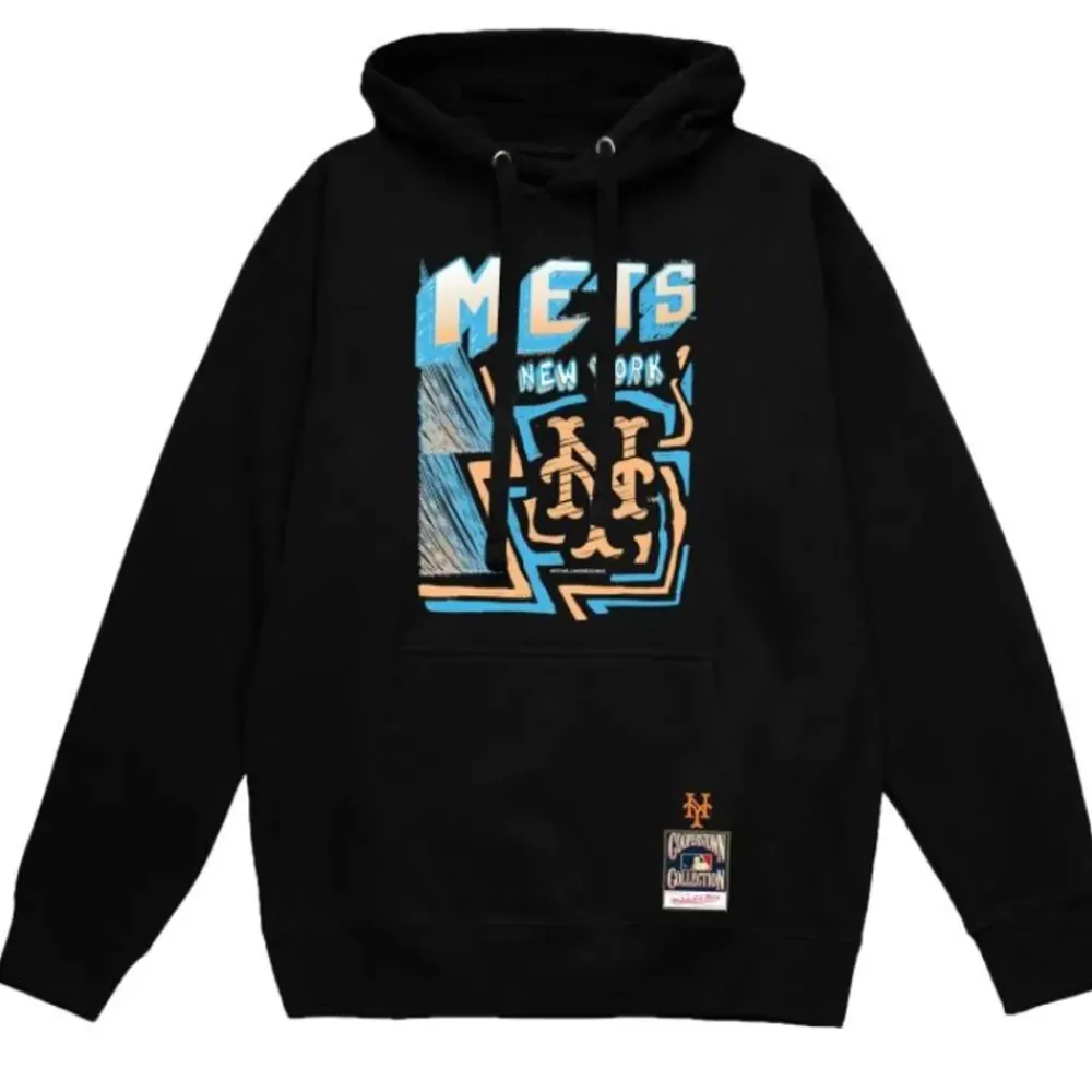 Apparel Mitchell & Ness Hoodies & Sweatshirts-Sidewalk Sketch Hoodie New York Mets