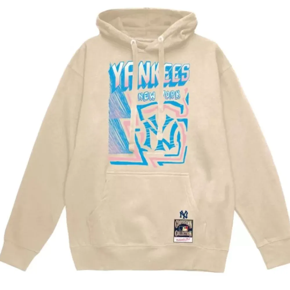 Apparel Mitchell & Ness Hoodies & Sweatshirts-Sidewalk Sketch Hoodie New York Yankees