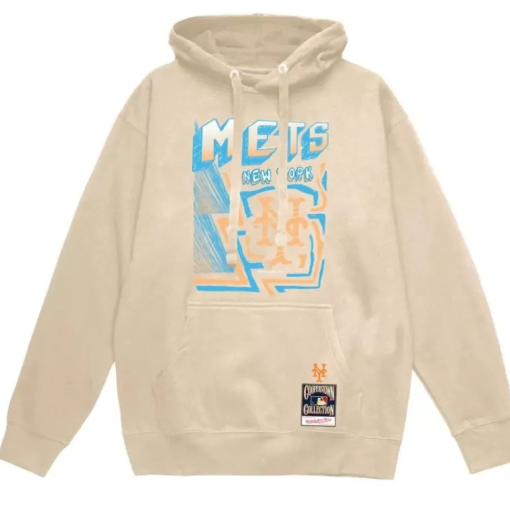 Apparel Mitchell & Ness Hoodies & Sweatshirts-Sidewalk Sketch Hoodie New York Mets