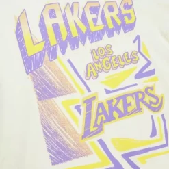 Apparel Mitchell & Ness T-Shirts & Tops-Sidewalk Sketch Ss Tee Hwc Los Angeles Lakers