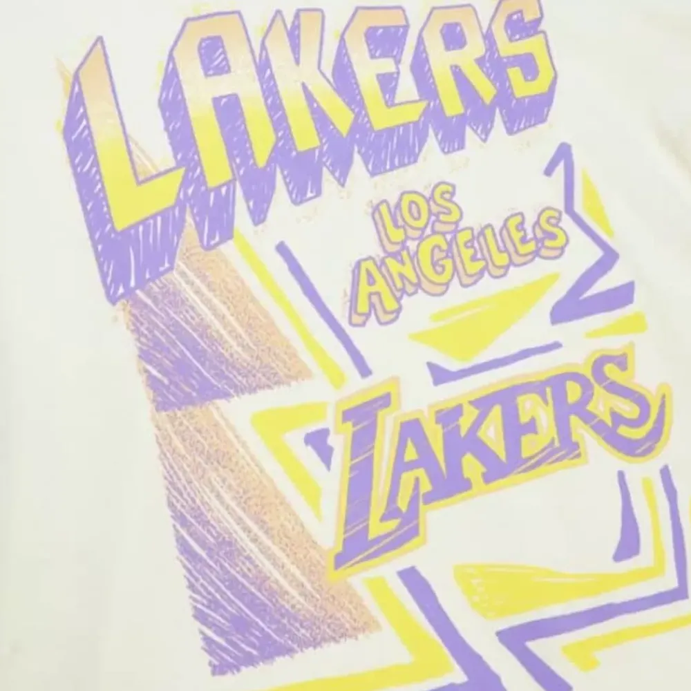 Apparel Mitchell & Ness T-Shirts & Tops-Sidewalk Sketch Ss Tee Hwc Los Angeles Lakers
