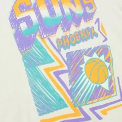 Apparel Mitchell & Ness T-Shirts & Tops-Sidewalk Sketch Ss Tee Hwc Phoenix Suns