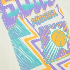 Apparel Mitchell & Ness T-Shirts & Tops-Sidewalk Sketch Ss Tee Hwc Phoenix Suns