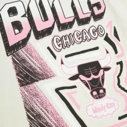 Apparel Mitchell & Ness T-Shirts & Tops-Sidewalk Sketch Ss Tee Hwc Chicago Bulls